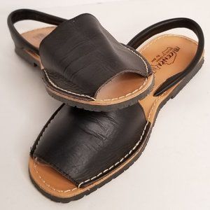 IBICENCA by BNK Leather Slingback Sandals